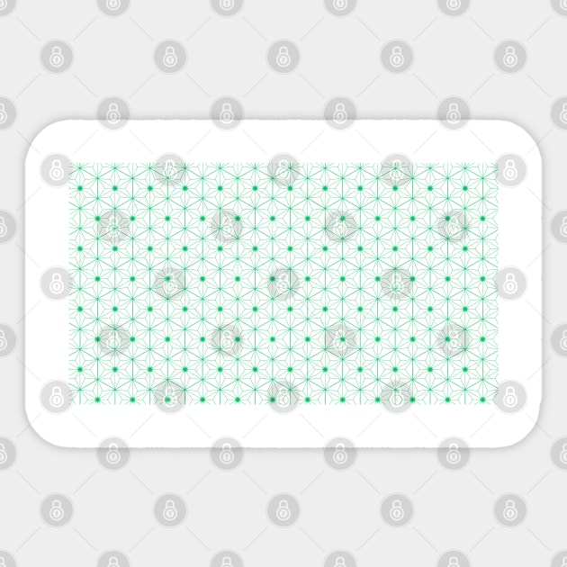 background with hexagon motif and green star Sticker by fandi.creations